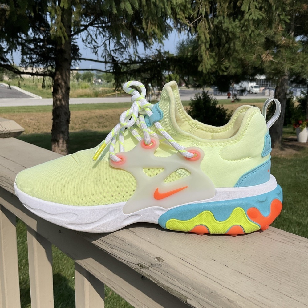 Nike React Presto Psychedelic Lava Yellow Blue Orange Men's Size 8 AV2605-700